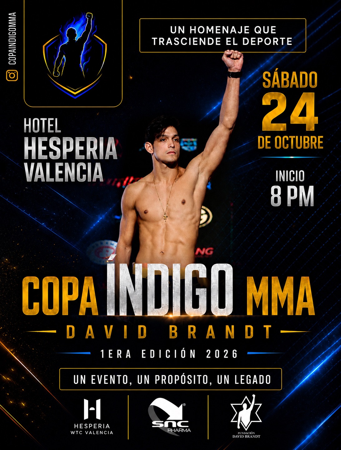 Flyer Copa Índigo MMA — David Brandt